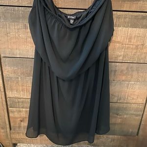 Black strapless dress from Express